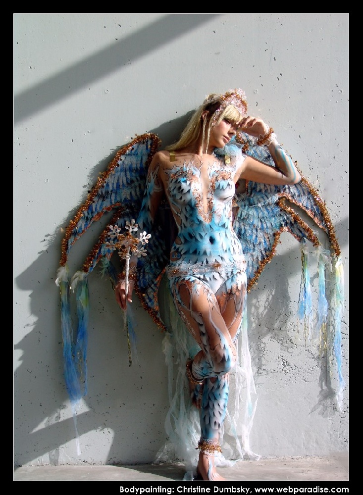 Christine Dumbsky - FineART & BodyART - Ice Angel - BodyART by Christine Dumbsky